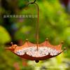 Rustic Umbrella Shaped Metal Bird Feeder Hanging Garden Yard Decor Outdoor Weather Resistant Metal Craft