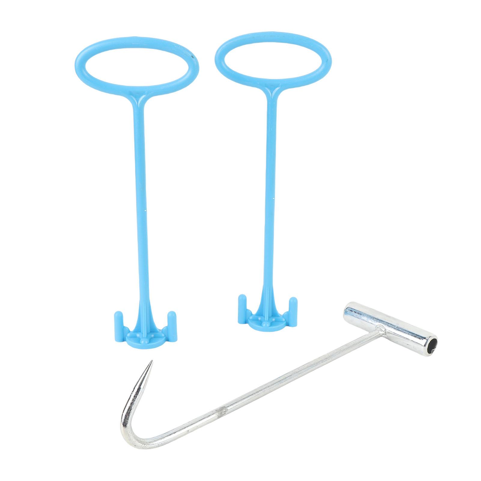 

Pool Skimmer Basket Handle Hook Set Swimming Pool Basket Lifting Hook Pool Cleaning Accessory