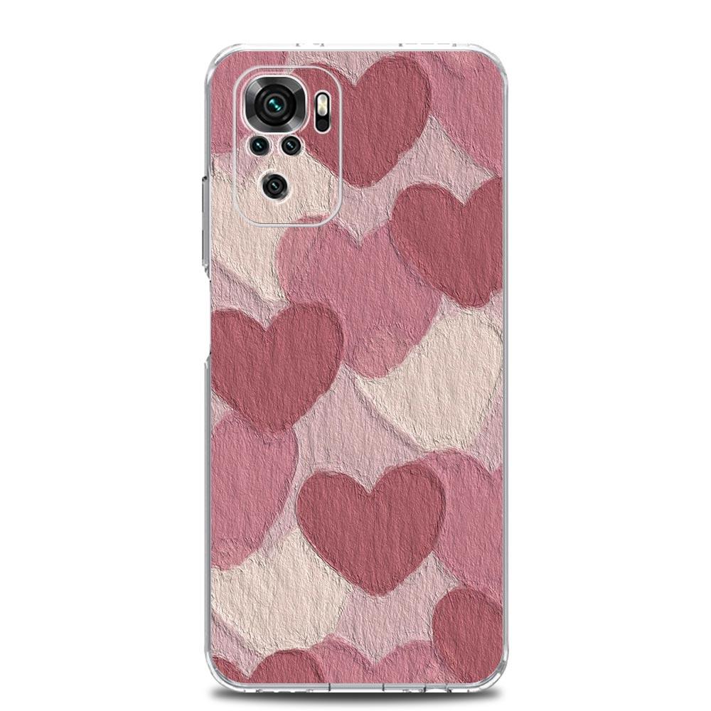 love flower Art Phone Case For Xiaomi Redmi Note 15 14 13 12 4G 10 11 Pro Plus 5G 14C 13C 12C 10C Clear Cover