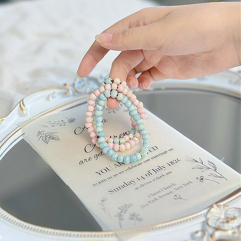 Bunte Keramikperlenarmbänder für Damen Herren Einfache Vielseitige Handgewebte Perlenarmreifen Party Schmuck Accessoires Geschenke