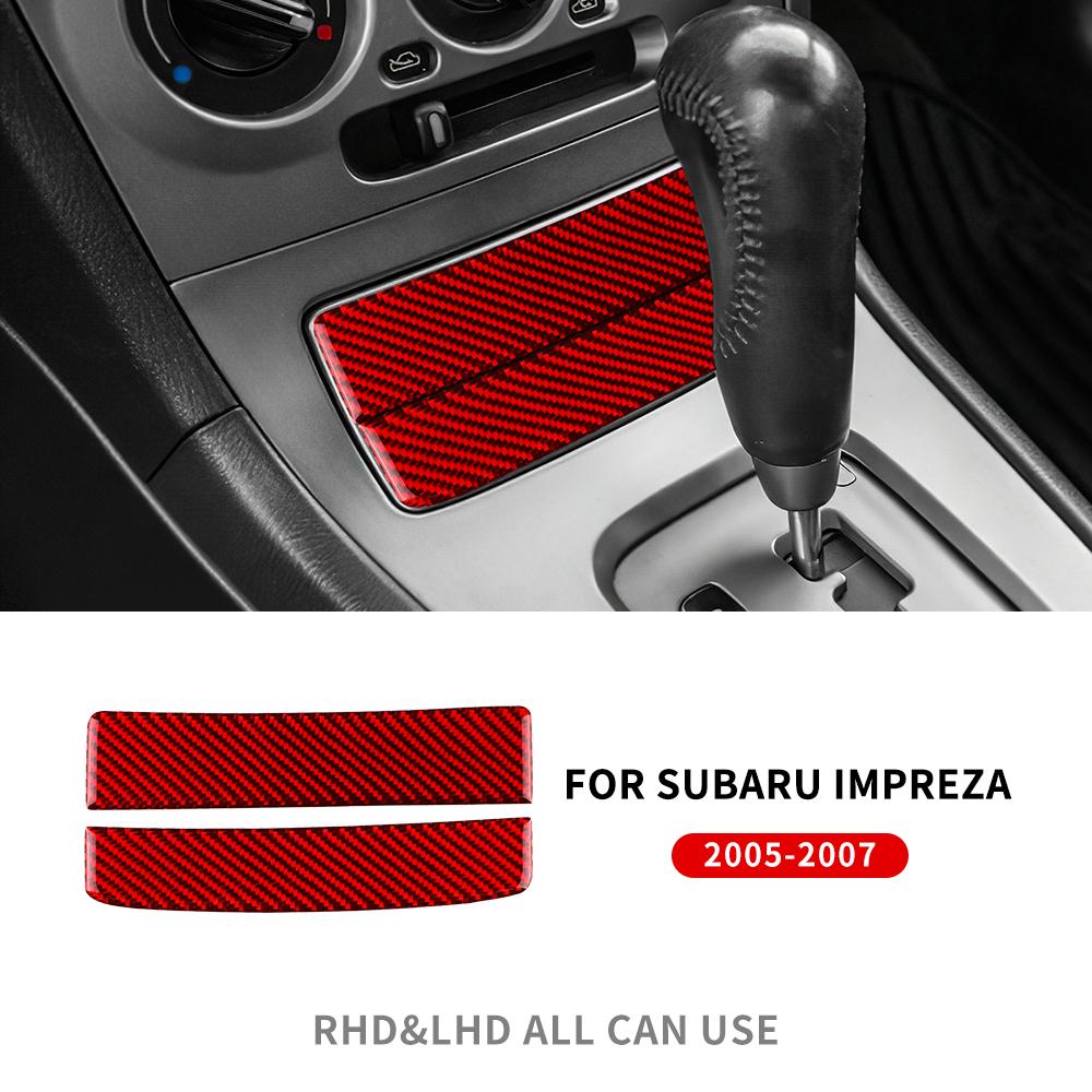 Real Soft Carbon Fiber Sticker For Subaru Impreza 2005 2006 2007 Gear Shift Panel Outlet Vent CD Frame Interior Accessories
