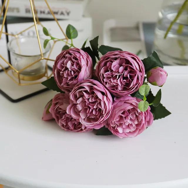 

Искусственные цветы свадебный реквизит для фотосъемки скандинавское украшение для дома 30 см искусственная персидская роза эстетические аксессуары для сада фей purple
