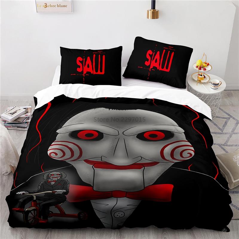 Horror Saw Movie Bedding Set 3d Duvet Cover Set Pillowcase Twin Full Queen King Size Bedclothes Comforter Cover Set Dropshipping