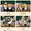 304 Stainless Steel 3-Compartment Deep Round Serving Plate