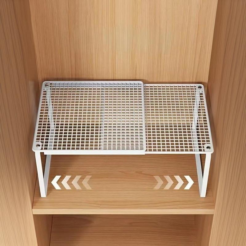 Heavy‑Duty Adjustable Closet Shelf Organizer Height‑Adjustable Storage Rack Retractable Expandable Space‑Saving Cabinet Shelf