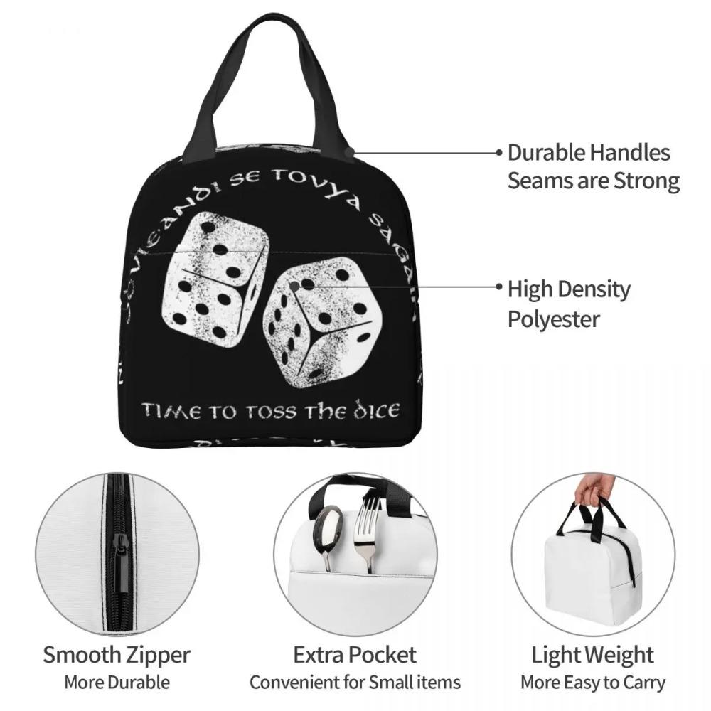 Time To Toss The Dice Wheel Of Time Insulated Lunch Bag for Kids School Cooler Thermal Food Box Tote Lunch Boxes Container