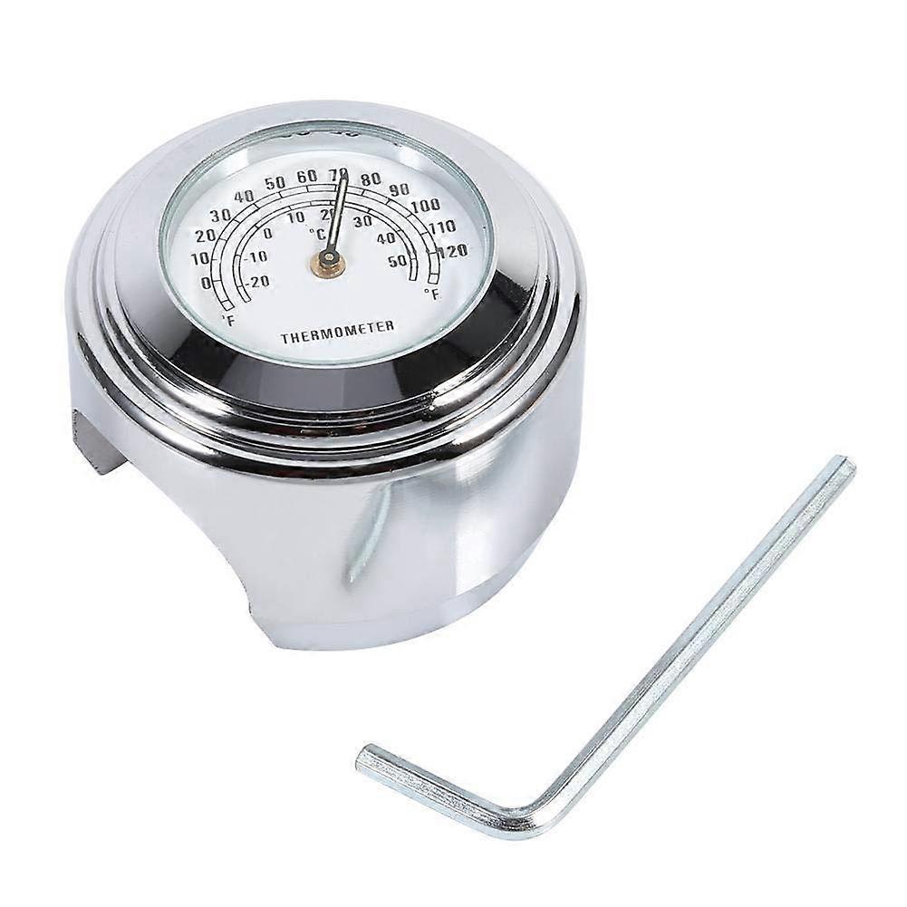 Motorcycle Handlebar Thermometer, 7/8 inch 1" Motorcycle Handlebar Mount Thermometer Waterproof Temp Dial