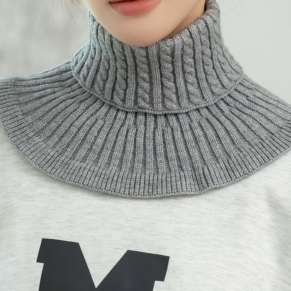 Warm Knitted Fake Collar Women Turtleneck Ruffles Knitted False Fake Collar Detachable Neck Warmer Winter Windproof Fake Collars