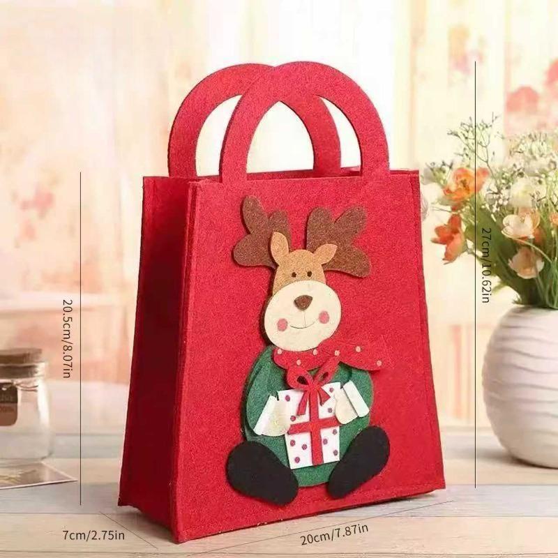 Christmas Decoration Gift Bag 3D Elderly Snowman Candy Children Candy Box Apple Storage