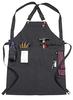 Captain Stag (CAPTAIN STAG) Camping/DIY Apron, X-Shaped, One Size Fits All, Work Apron, Flame-Retardant Fabric, Black, FIRE PROOF UP-2695, Body Width