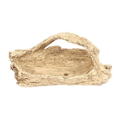Artificial Driftwood Succulent Planter Faux Wood Resin Succulent Planter for Windowsill Desktop