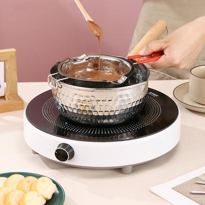 Küchenschmelztopf mit langem Griff für Schokolade, Butter, Edelstahl, Kerze, Seife, Schmelzen, Antihaft-Werkzeug, Küchen-DIY-Zubehör