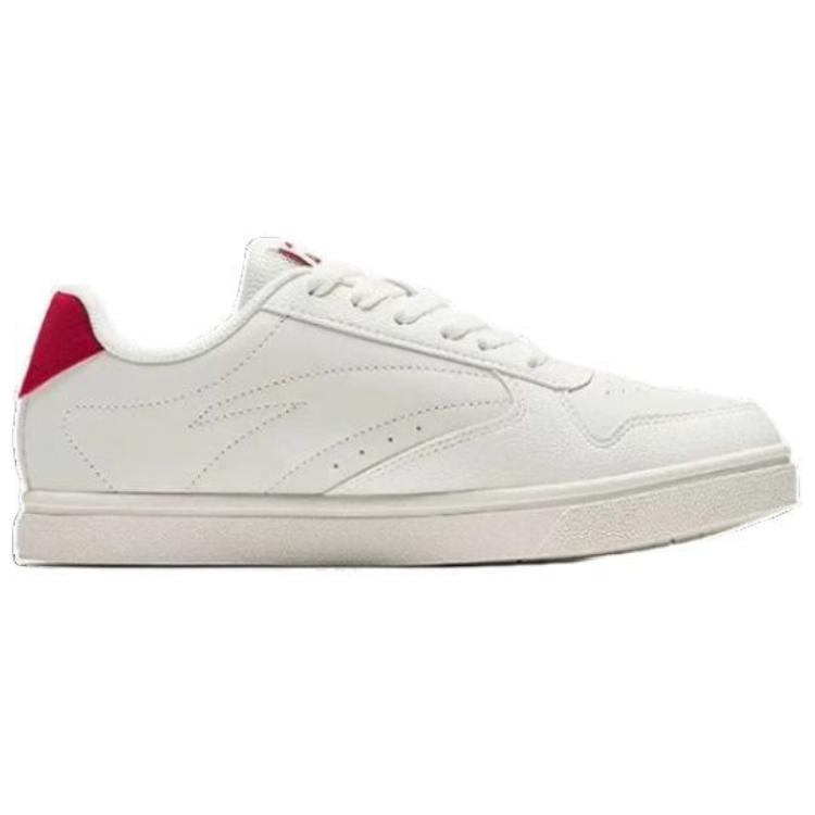 Anta Classic Versatile Non-Slip Wear-Resistant Low-Top Skate Shoes Women Sneaker White Red 122448015R-1