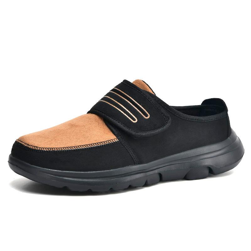 

Осенне-зимние новые мужские кроссовки для ходьбы, легкие, с мягкой подошвой, нескользящие, сумка и хлопковые тапочки, женские, для мам, теплые, повседневные туфли для дома и прилива 46