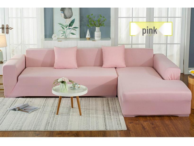 Universal Elastic Sofa Cover - Solid Color, Anti-Scratch, Four Seasons Protection for Chaise Lounge