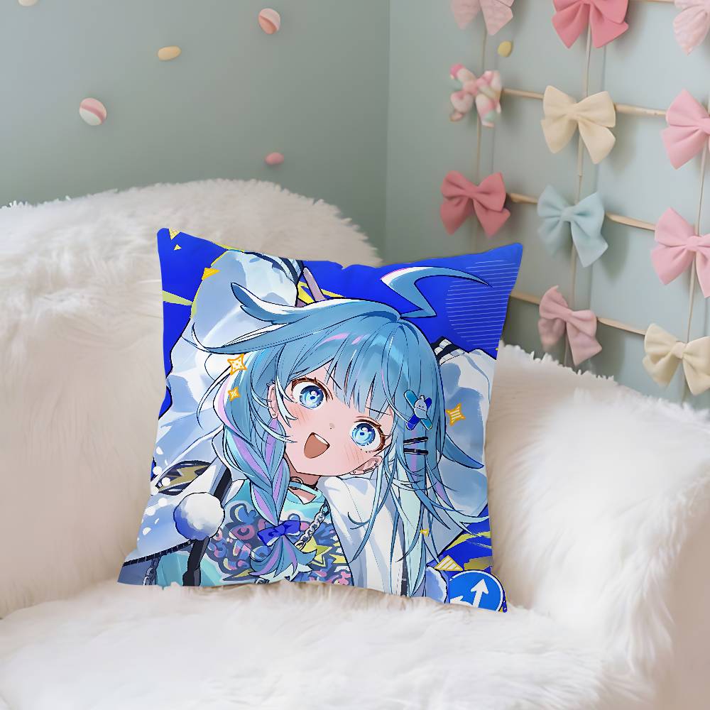 Hololive Cartoon Pillow Case Throw Pillow Cover Nordic Vintage Style Cushion Covers Home Living Room Sofa Couch Seat