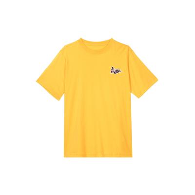 Nike Letter Butterfly Print Vintage Dopamine Embroidery Casual Round Neck Breathable Sports Short Sleeve T-Shirt Women Tops Yellow FD2548-739