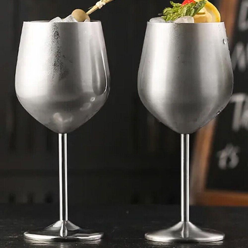 Metal Champagne Cup Stainless Steel Red Wine Goblet European Style Bar Cocktail Cup