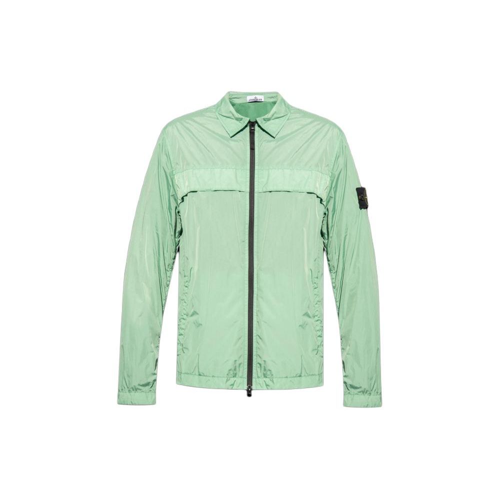 

Stone Island Solid Color Zip Collar Long Sleeve Jacket Men jackets Green 801510522-V0052 XL