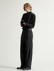MARBETE Leather Tab Slacks Black