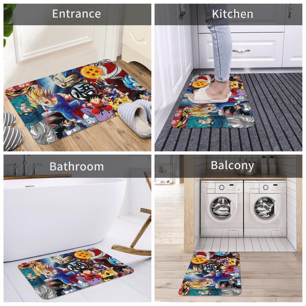 DragonBall Anime Dragon Ball Front Floor Door Entrance Mat Indoor  Bathroom Kitchen Doormat Garden Carpet Rug