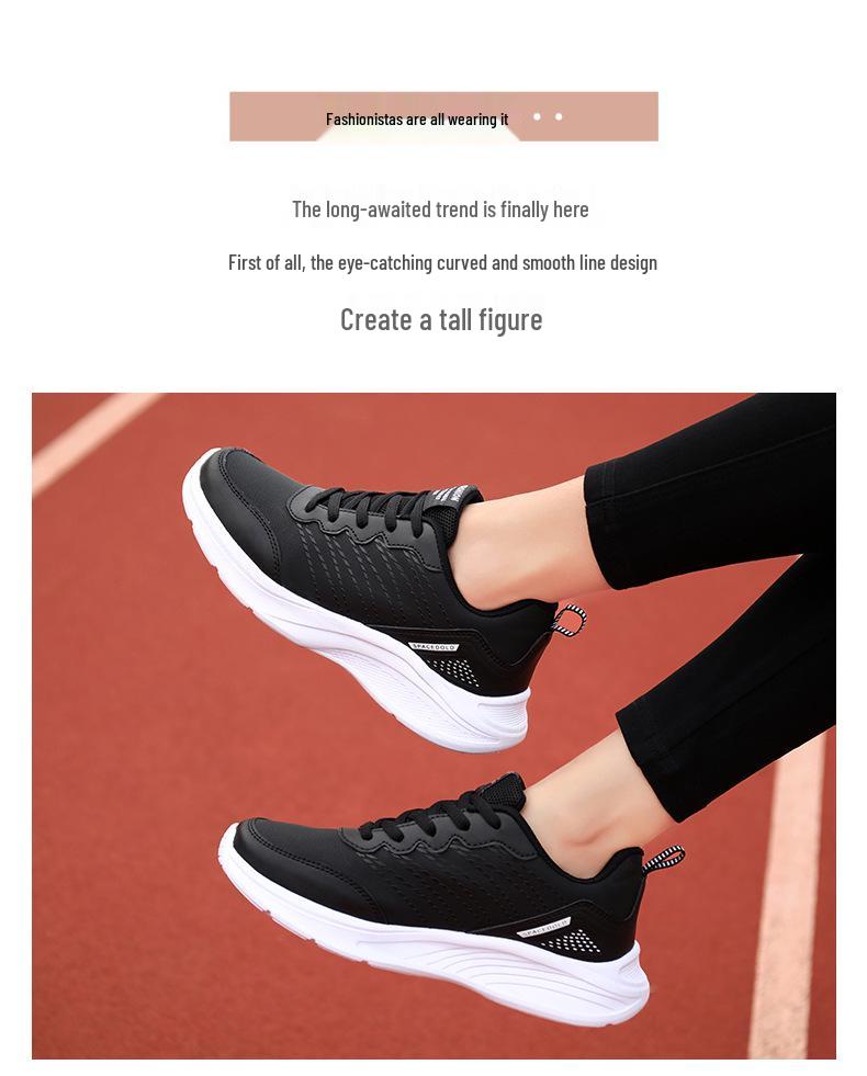 Damen Übergröße Leder-Sneakers - Herbst/Winter Rutschfeste Freizeit-Laufschuhe