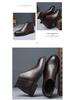 Men's British Style Genuine Leather Chelsea Boots - Autumn/Winter Mid-Cut, Plus Velvet, Warm, Trendy, High-Top, All-Match.