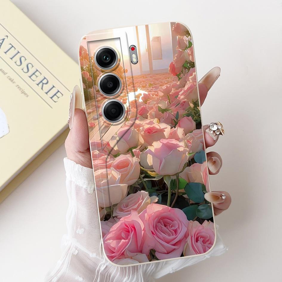 For Tecno Camon 40 Case Camon40 Pro Cover New Fashion Flower Daisy Pattern Soft Silicone Protector For Tecno Camon 40Pro 5G Capa