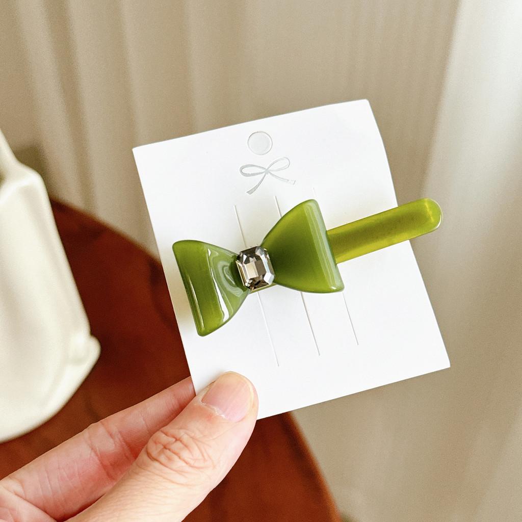 Chic Retro Style Acetate Bow Hair Tie And Versatile Duckbill Clips In Multiple Colors