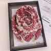 Lightweight Neck Scarf with Magnetic Buckle and Printed Triangular Design