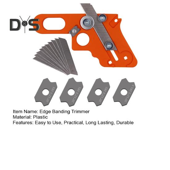 Edge Banding Trimmer Edge Cutter Tool with Circular Edge Scraper Easy Operation Multifunctional Woodworking Hand Trimming Tool