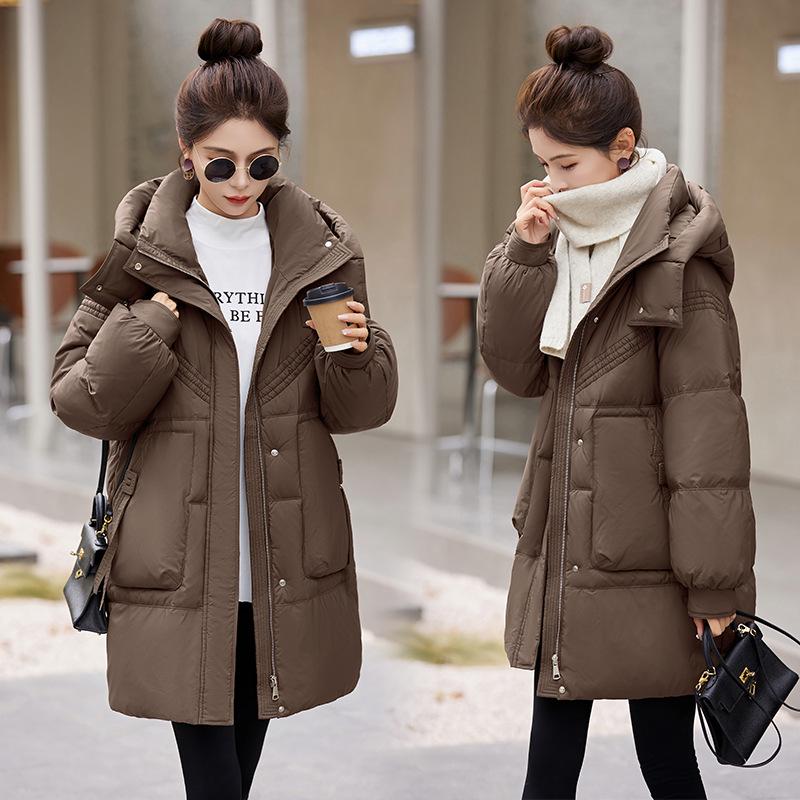 

Женская зимняя утепленная теплая куртка-пуховик с капюшоном - HE99820 M (110-125 jin)