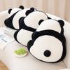 Cartoon Panda Back Throw Pillow Blanket Plush Toy Black And White Panda Doll Home Sofa Pillow Doll