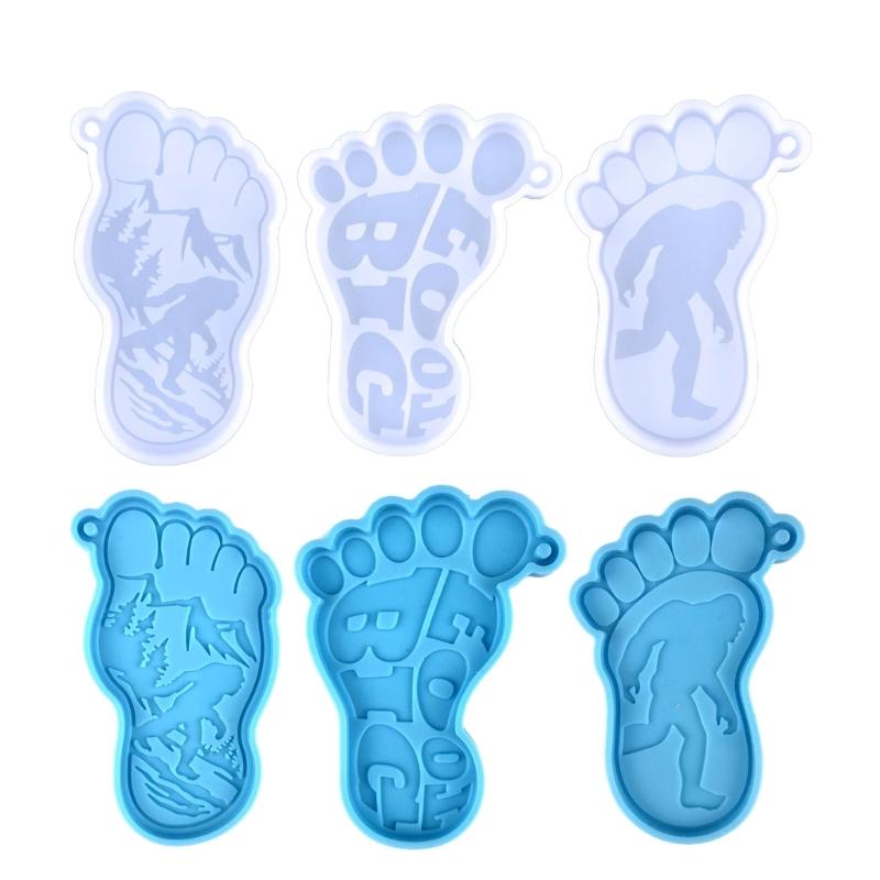 Foot Silicone Resin Mold,Foot  Epoxy Resin Casting Mold for DIY Crafts Car Pendant Jewelry Making Keychain Silicone Mold