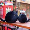 25Cm Cute Black Cat Plush Toys Soft Skin-Friendly Adorable Throw Pillows Fluffy Exquisite Household Ornaments Gifts For Friends