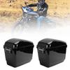 Motorcycle Hard Saddle Bags 45L with Lock Liner Mounting Kit Sturdy ABS Plastic   Motorcycle   Side Storage Box Glossy Black