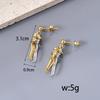 2025 New Fashion Stainless Steel Couple Hugging Dangle Earrings for Couples Gifts Elegant Jewelry Valentine's Day Gift