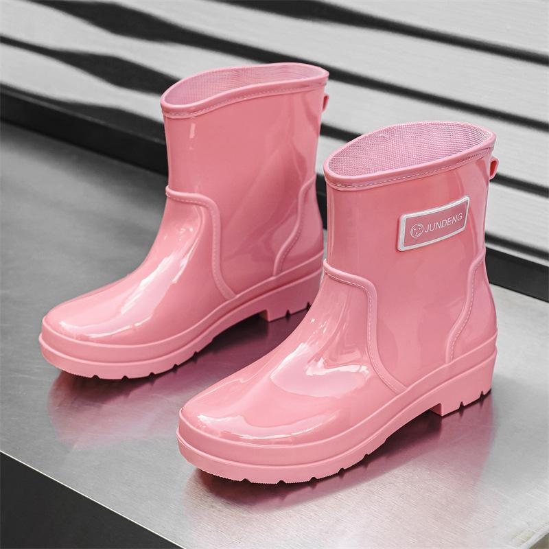 New comfortable short rain shoes women s non-slip and wear-resistant fashion four-season waterproof fashion outdoor water boots 35