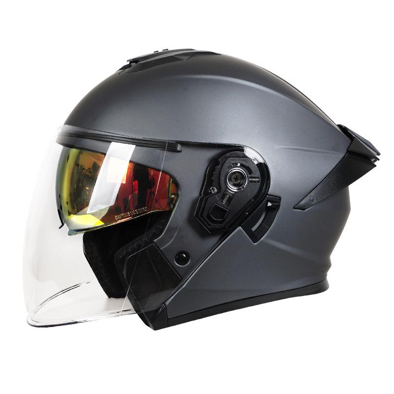 3C Certified Dual Lens Motorcycle Helmet for All Seasons – Unisex, Half and Full Face Options for Winter Riding