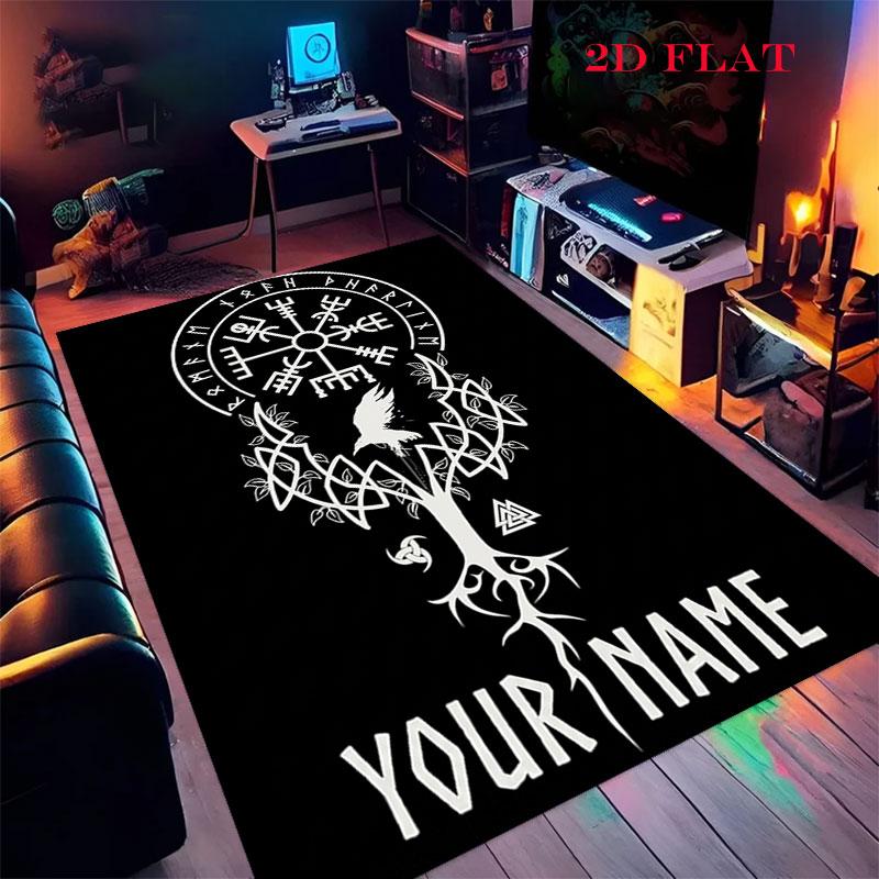 Custom Viking Carpet Rug for Living Room Bedroom Home Sofa Decoration,Kids play Nonslip Floor Mat