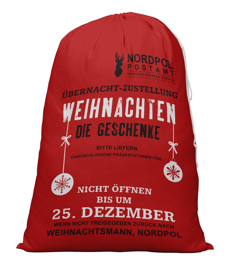 Printtoo Large Drawstring Canvas Bag Christmas Sack Bags Santa Gift Sack Custom Party Favor 2 Pcs 27x20 Inch