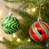 Plastic Painted Christmas Ball Ornaments Set for Tree Hanging Decor