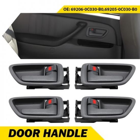 

4X Gray Front Inner Rear Handle +Bezel Fit Door Sequoia Toyota Avalon Tundra