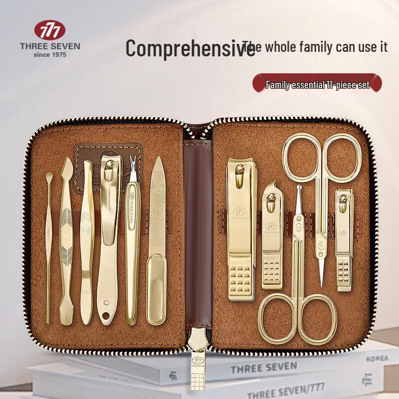 THREE SEVEN NTS-8306G 11-Piece Manicure Set