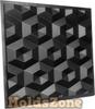 3D Wall Panel Mold for Gypsum, Plaster or Concrete Tile for Decorative Wall Panels 'Diamonds'