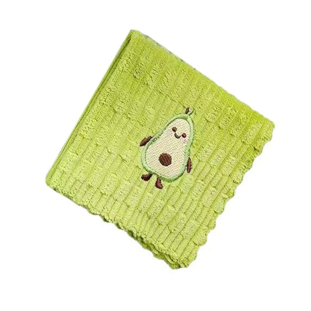 1/4PCS Scouring Pad Kitchen Cleaning Cloths Microfiber Dishcloths Avocado Towel Household Kitchen