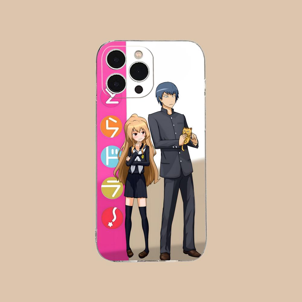Anime Toradora Mobile Cell Phone Case for iPhone 17 16 15 14 13 12 11 X XR XS Air Pro Max Plus Mini Clear Colorful Cover Luxury