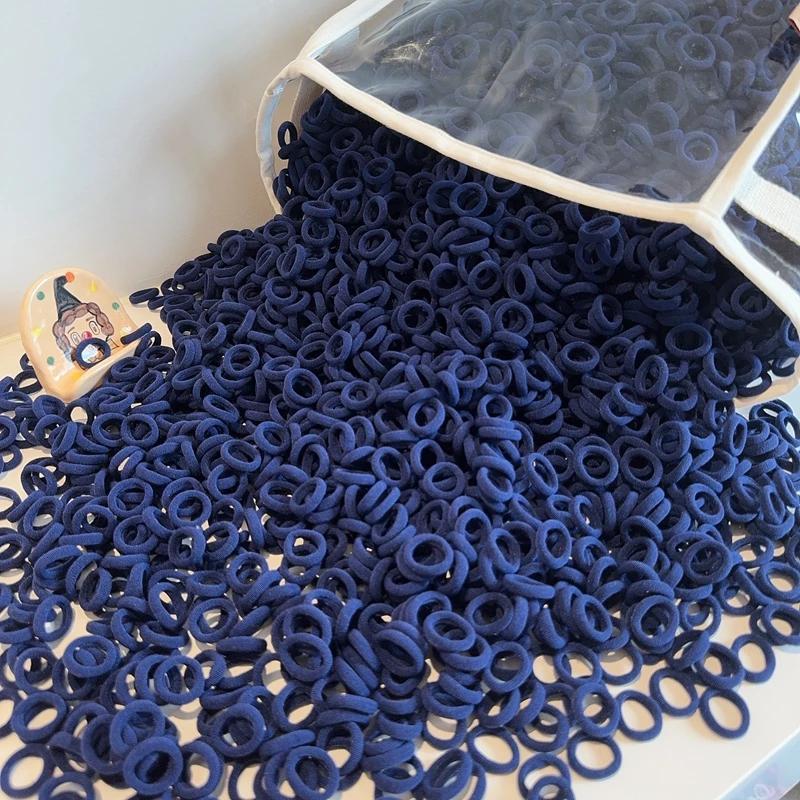 20/50/100Pcs Colorful Basic Nylon Ealstic Hair Ties for Girls Ponytail Hold Scrunchie Rubber Band Kid Fashion Hair Accessories