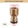 1/2" 3/4" 1" Threaded Brass Quick Connector M22/24 Nipple Fitting Garden Hose Quick Connect Faucet Adapter Water Hose Connector
