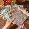 18-Sheet Retro Japanese Vintage-Style Sticker Book, Nostalgic Old-School Patterns for Journal Decoration, Scrapbooking